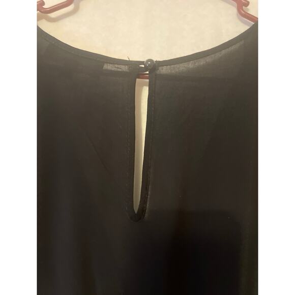 Lulu’s Rayon Jumpsuit NWT Black V Neck Elastic Ankle Womens Small Cut Out Sleeve - Picture 10 of 12